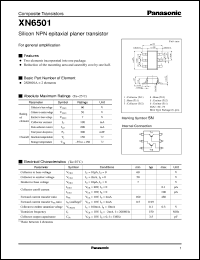XN06501 datasheet: Silicon NPN epitaxial planer transistor XN06501