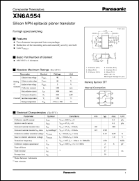 XN0A554 datasheet: Silicon NPN epitaxial planer transistor XN0A554