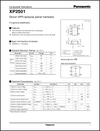 XP02501 datasheet: Silicon NPN epitaxial planer transistor XP02501