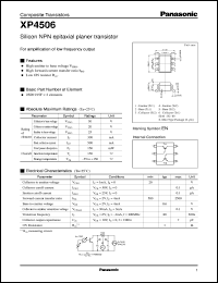 XP04506 datasheet: Silicon NPN epitaxial planer transistor XP04506