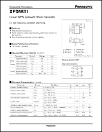 XP05531 datasheet: Silicon NPN epitaxial planer transistor XP05531