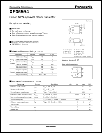 XP05554 datasheet: Silicon NPN epitaxial planer transistor XP05554