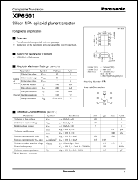 XP06501 datasheet: Silicon NPN epitaxial planer transistor XP06501