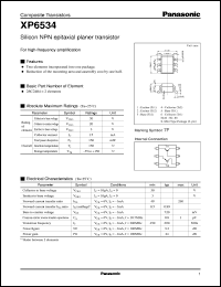 XP06534 datasheet: Silicon NPN epitaxial planer transistor XP06534