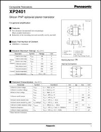 XP02401 datasheet: Silicon PNP epitaxial planer transistor XP02401