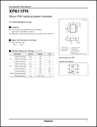 XP0611FH datasheet: Silicon PNP epitaxial planer transistor XP0611FH