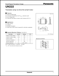 UNA0222 datasheet: Transistor array to drive the small motor UNA0222