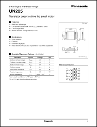 UNA0225 datasheet: Transistor array to drive the small motor UNA0225