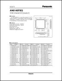AN8146FBQ datasheet: 10-Bit 3-channel D/A Converter IC AN8146FBQ