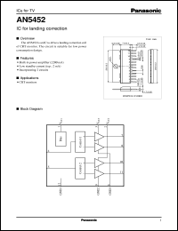 AN5452 datasheet: IC for landing correction AN5452