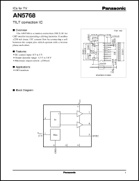 AN5768 datasheet: TILT correction IC AN5768