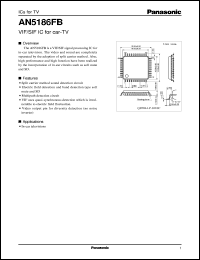 AN5186FB datasheet: VIF/SIF IC for car-TV AN5186FB