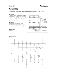 AN3328S datasheet: 2-head recording and playback amplifier IC (A2) for HiFi VCR AN3328S