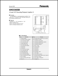 AN3336SB datasheet: 4-Head VCR Recording/Playback Amplifier IC AN3336SB