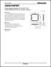 AN3672NFBP datasheet: Audio signal processor IC for HiFi VCR incorporating EIAJ sound multiplex system AN3672NFBP