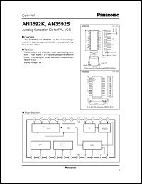 AN3592K datasheet: Jumping Correction ICs for PAL VCR AN3592K