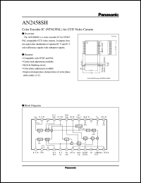 AN2458SH datasheet: Color Encoder IC (NTSC/PAL) for CCD Video Camera AN2458SH