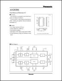 AN2020S datasheet: Dual Balanced Modulator IC AN2020S