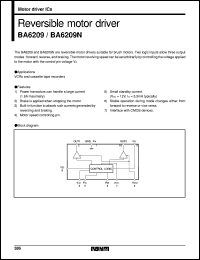 BA6209 datasheet: Reversible motor driver BA6209