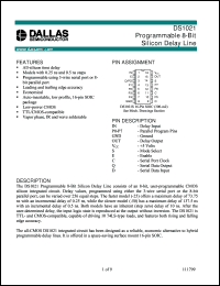 DS1021S-50 datasheet: Programmable 8 bit Silicon Delay Line DS1021S-50
