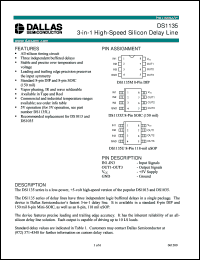 DS1135M-6 datasheet: 3-in-1 High-Speed Silicon Delay Line DS1135M-6