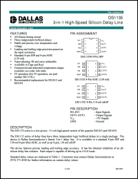 DS1135M-8 datasheet: 3-in-1 High-Speed Silicon Delay Line DS1135M-8