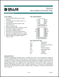 DS1210SN datasheet: Nonvolatile Controller Chip DS1210SN