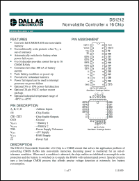 DS1212N datasheet: Nonvolatile Controller X 16 Chip DS1212N