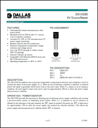 DS1233D-5 datasheet: 5V EconoReset DS1233D-5