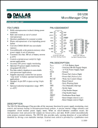 DS1236-10 datasheet: MicroManager Chip DS1236-10