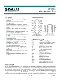 DS1236A-10 datasheet: MicroManager Chip DS1236A-10