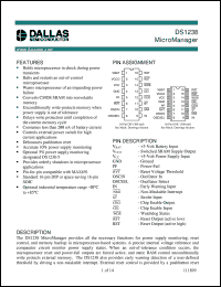 DS1238-5 datasheet: MicroManager DS1238-5