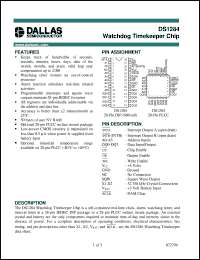 DS1284Q datasheet: Watchdog Timekeeper Chip DS1284Q