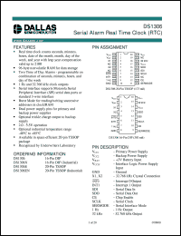 DS1306 datasheet: Serial Alarm Real Time Clock (RTC) DS1306