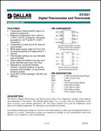 DS1621 datasheet: Digital Thermometer and Thermostat DS1621