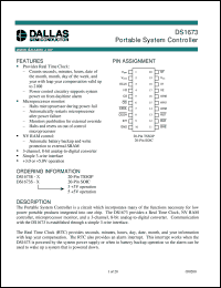 DS1673S-3 datasheet: Portable System Controller DS1673S-3