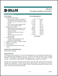 DS1677E datasheet: Portable System Controller DS1677E