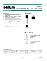 DS1811-10 datasheet: 5V EconoReset with Open Drain Output DS1811-10