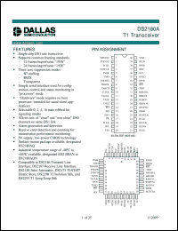 DS2180AN datasheet: T1 Transceiver DS2180AN
