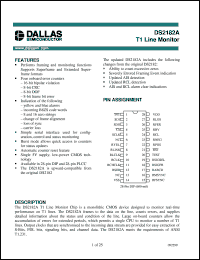 DS2182A datasheet: T1 Line Monitor DS2182A
