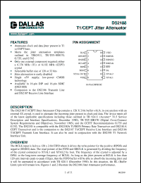 DS2188SN datasheet: T1/CEPT Jitter Attenuator DS2188SN