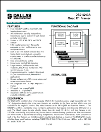 DS21Q43AT datasheet: Quad E1 Framer DS21Q43AT