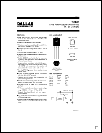 DS2407P datasheet: Dual Addressable Switch Plus 1 kbit Memory DS2407P