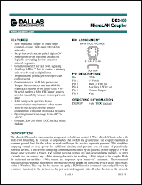 DS2409P/T&R datasheet: MicroLAN Coupler DS2409P/T&R