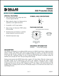 DS9502P/T&R datasheet: ESD Protection Diode DS9502P/T&R