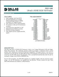 DS2118MB datasheet: Ultra2 LVD/SE SCSI Terminator DS2118MB