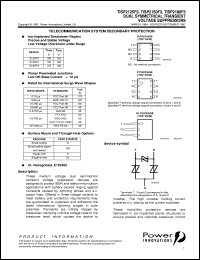 TISP2125F3P datasheet:  Symmetrical Overvoltage TISP for 3 Wire Battery Backed Ringer Protection TISP2125F3P