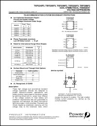 TISP2260F3D datasheet:  Symmetrical Overvoltage TISP for 3 Wire Battery Backed Ringer Protection TISP2260F3D