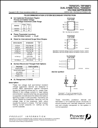 TISP3072F3D datasheet:  Dual Symmetrical Overvoltage TISP for 3 Wire Ground Backed Ringer Protection TISP3072F3D