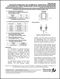 TISPL758LF3D datasheet:  Dual Symmetrical Overvoltage TISP for 3 Wire Ground Backed Ringer Protection TISPL758LF3D